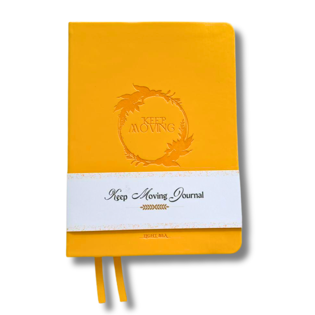 Keep Moving Journal - Sparkly Yellow.