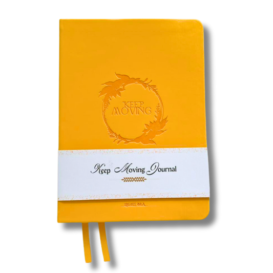 Keep Moving Journal - Sparkly Yellow.